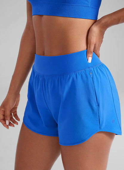 Feathery-Fit Soft Liner Zipper Pocket Short 3''