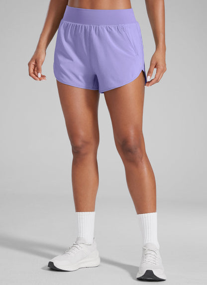 Feathery-Fit Soft Zipper Pocket Dolphin Short 3''