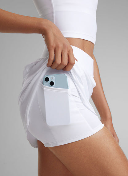 Feathery-Fit Soft Zipper Pocket Skirt 14.5"