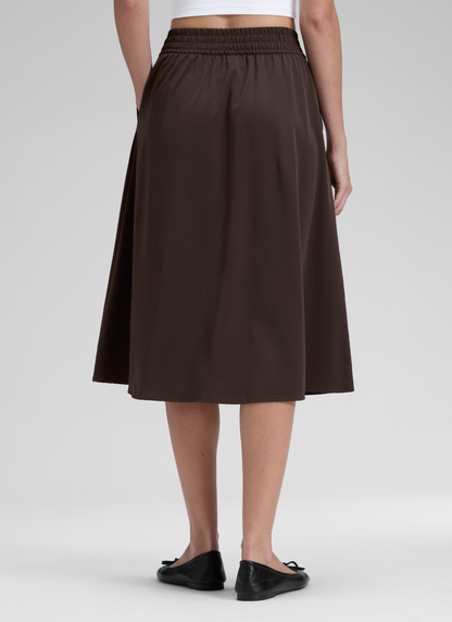 Feathery-Fit Stretchy Side Pocket Skirt