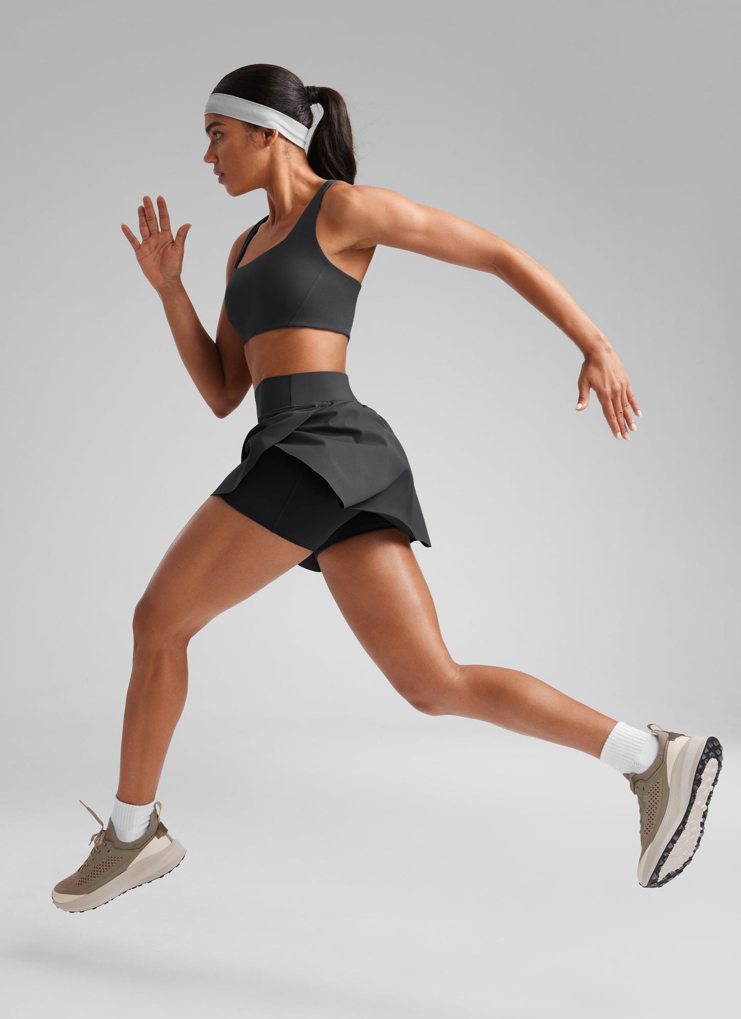 A Line High Rise Pocket Side Slit Skirt 14.5''