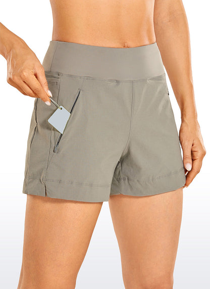 Ripstop Zip Pocket Mid Rise Short 4''