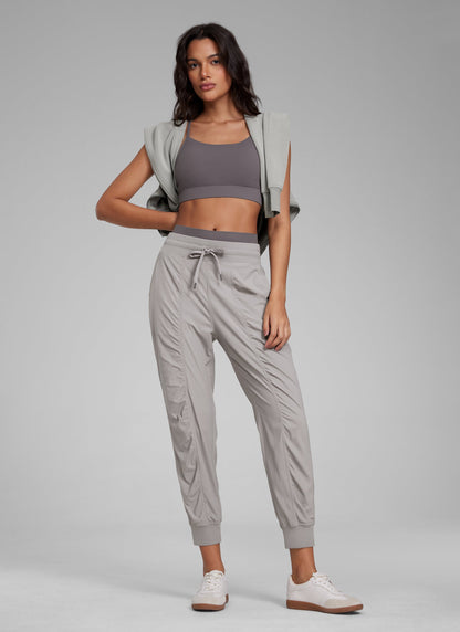 Striped Ruched Pocket Jogger 26''