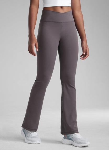 Butterluxe Girls Crossover Flare Leggings