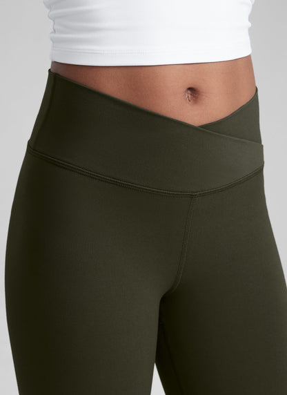 Butterluxe Girls Crossover Flare Leggings