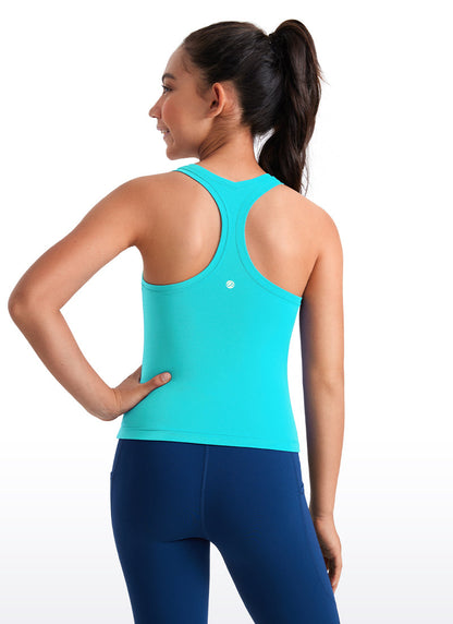 Butterluxe Girls Waist-Length Crewneck Tank Racerback