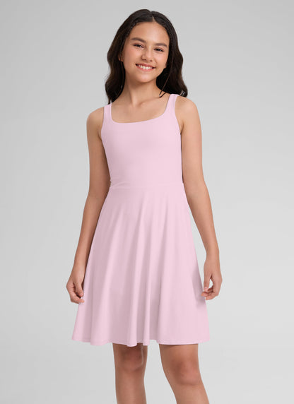 Girls Cloudweight Double Lined Pocket Midi Dress