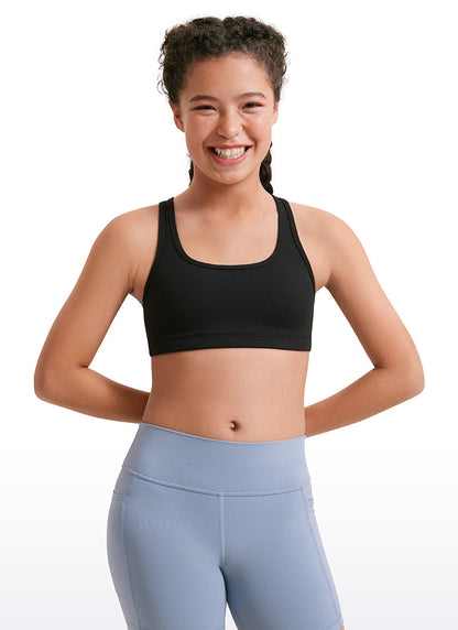 Butterluxe Girls Scoop Neck Racerback Sports Bra