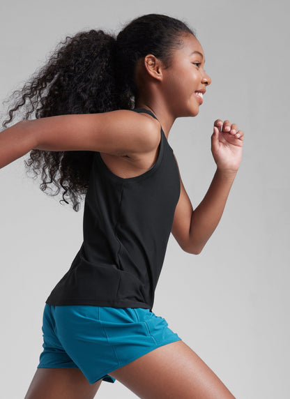 Girl Cloudweight Hip Length Sleeveless Tank