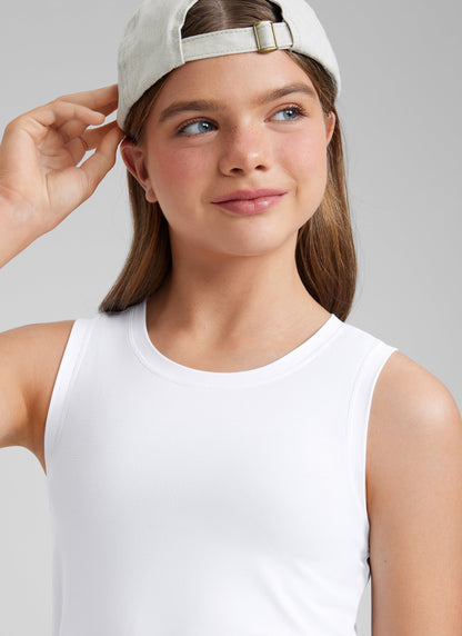 Girl Cloudweight Hip Length Sleeveless Tank
