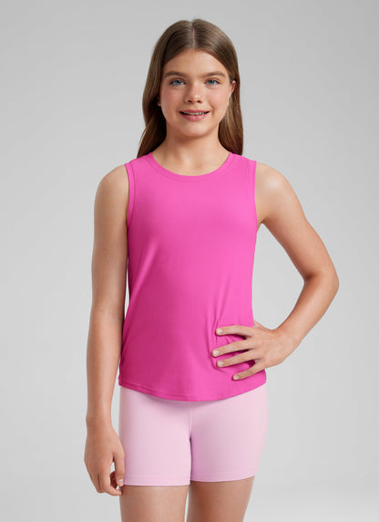 Girl Cloudweight Hip Length Sleeveless Tank