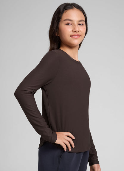 Girls Cloudweight Side Slit Long Sleeve