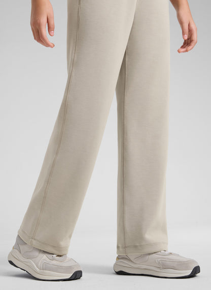 SoftAura Girls High Rise Wide Leg Sweatpant