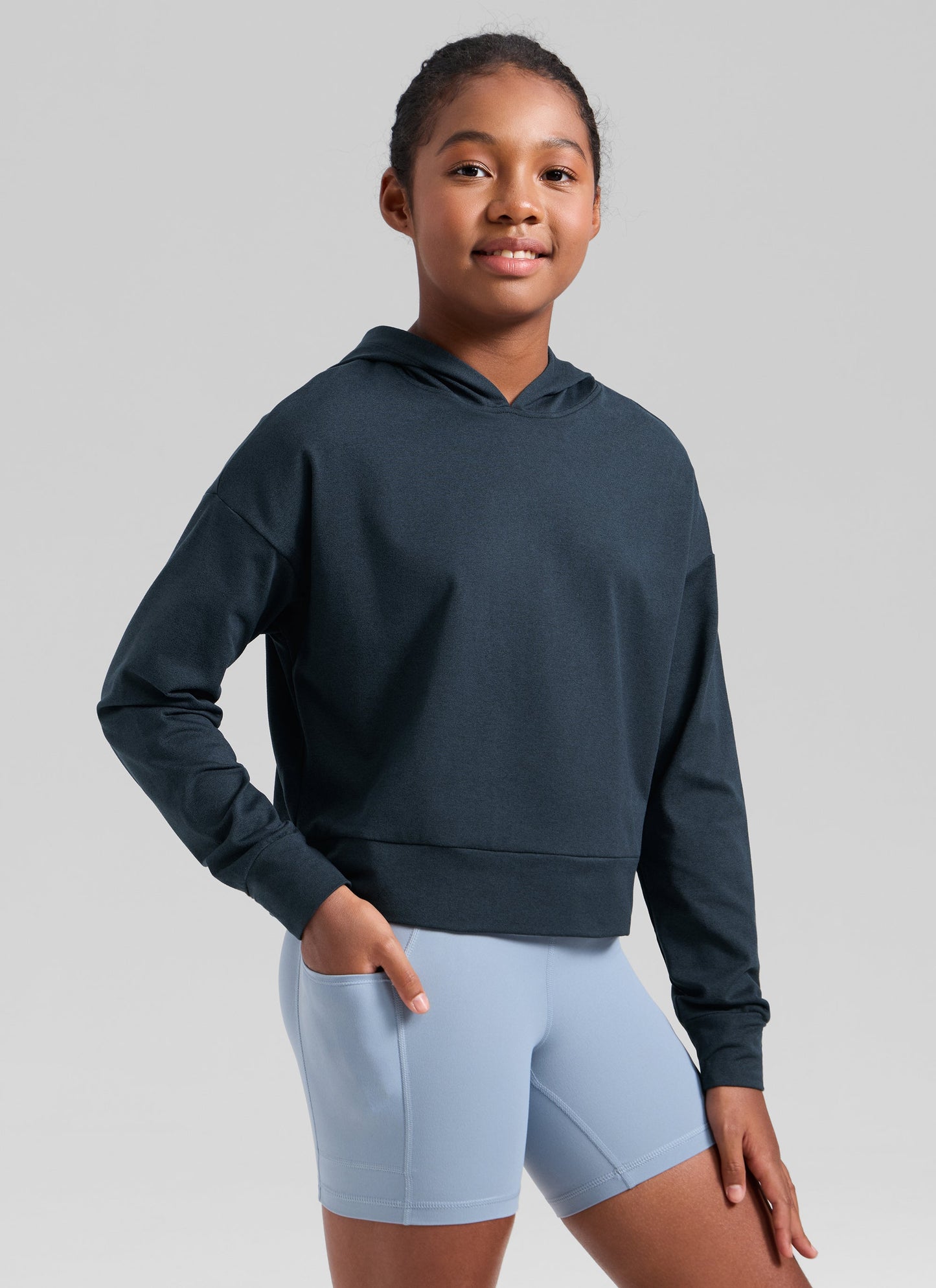 Girls Cloud Jersey Pullover Hoodie