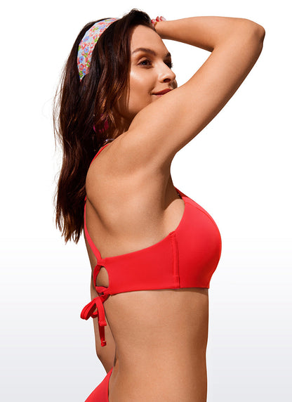 Sunshine Lace Up Strappy Bikini Top