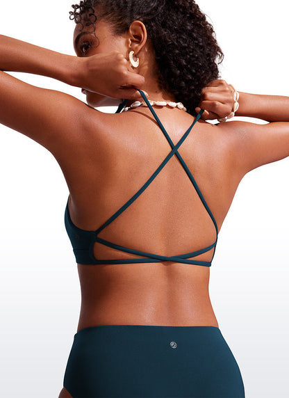 Sunshine Criss Cross Back V Neck Bikini Top