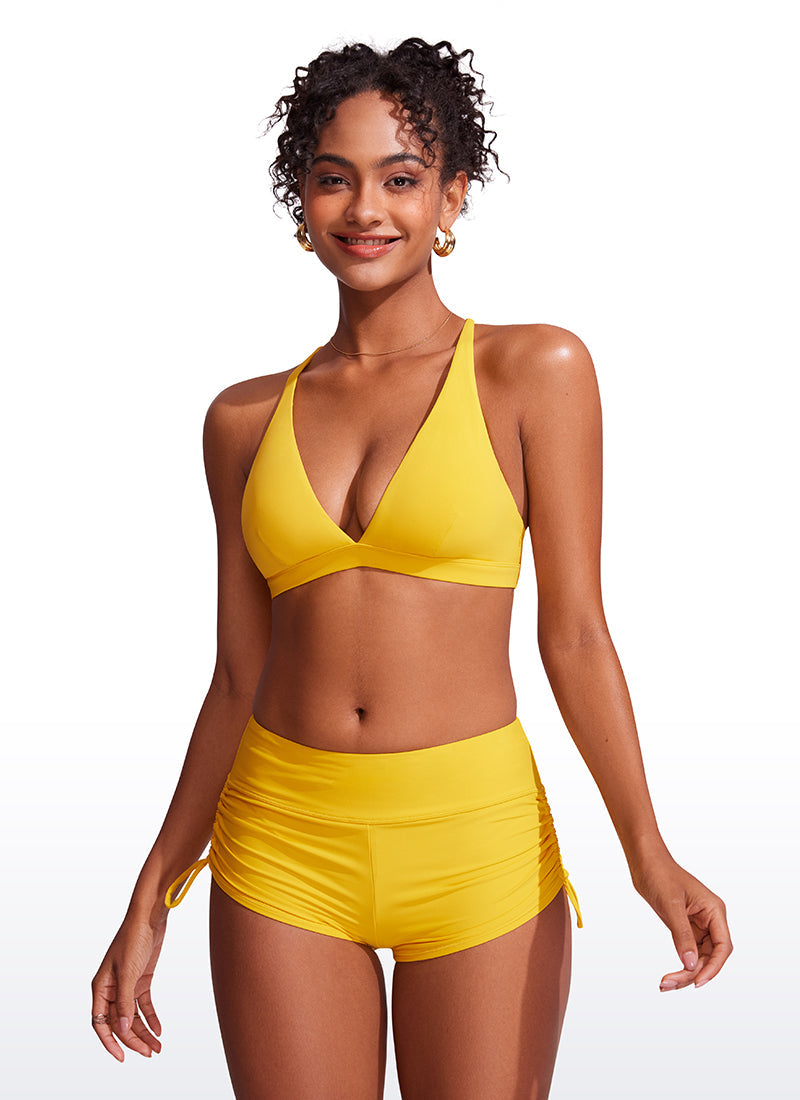 Sunshine Criss Cross Back V Neck Bikini Top