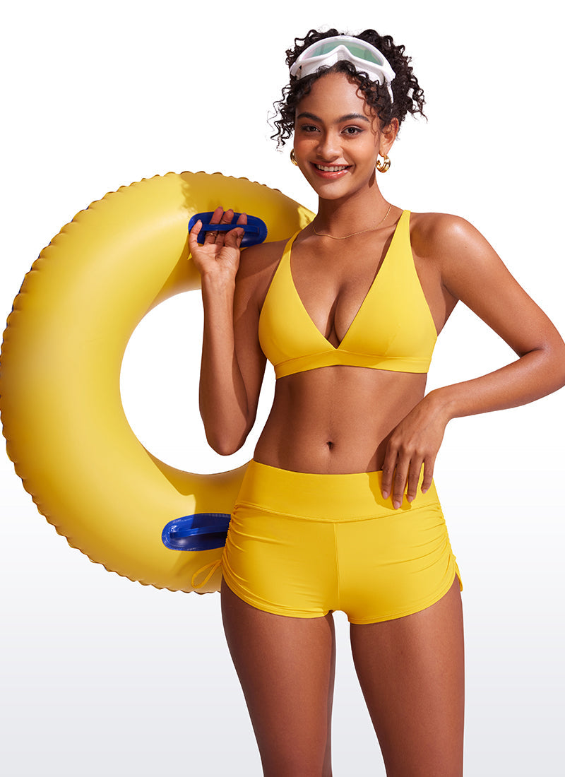 Sunshine Criss Cross Back V Neck Bikini Top