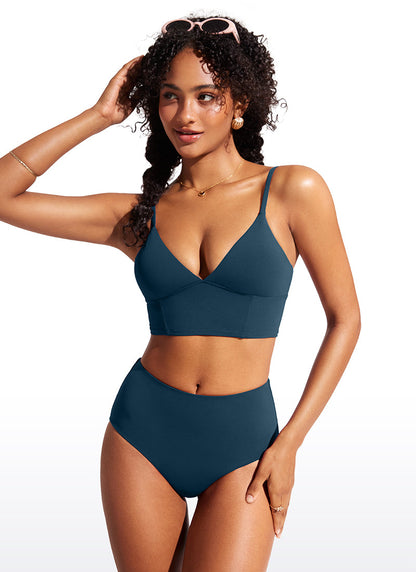 Sunshine Deep V Neck Strappy Bikini Top