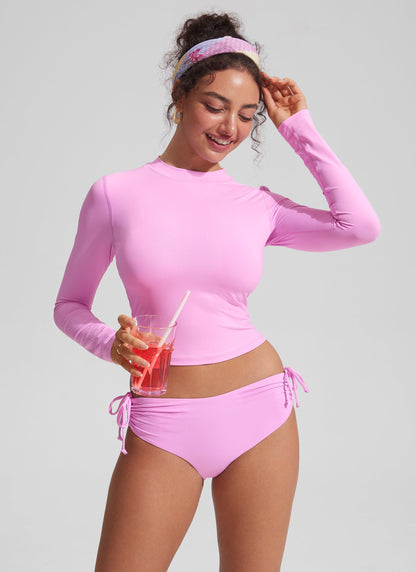 UPF 50+ Cropped Rashguard Swimsuit Top