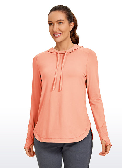 Brushed Feeling Thumbhole Hoodie