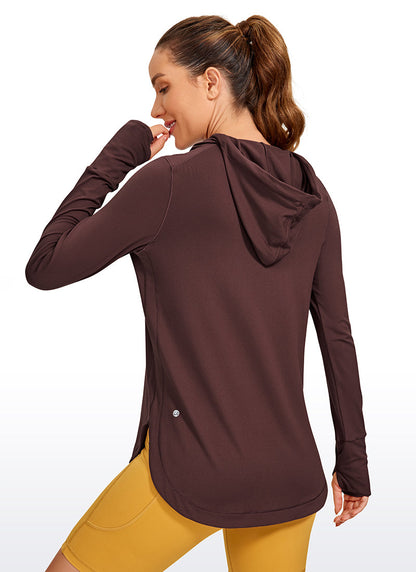 Brushed Feeling Thumbhole Hoodie