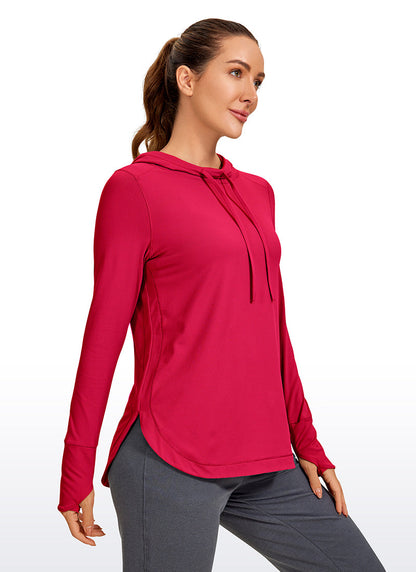 Brushed Feeling Thumbhole Hoodie