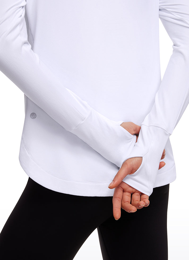 Brushed Feeling Thumbhole Hoodie