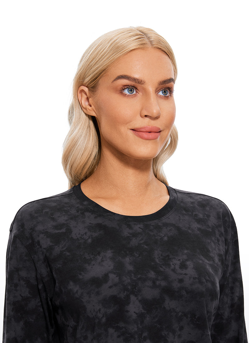 Pima Cotton Cropped Long Sleeve