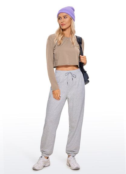 Pima Cotton Cropped Long Sleeve