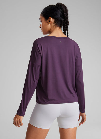 UPF 50+ Lightweight Heather Cropped Long Sleeves