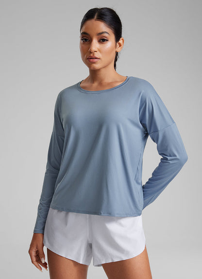 UPF 50+ Lightweight Heather Cropped Long Sleeves
