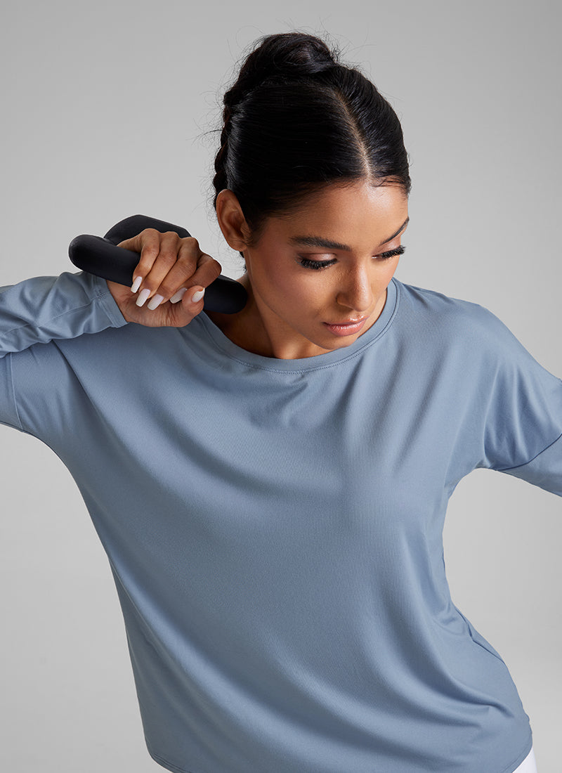 UPF 50+ Lightweight Heather Cropped Long Sleeves