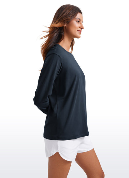 Pima Cotton Loose Fit Long Sleeve