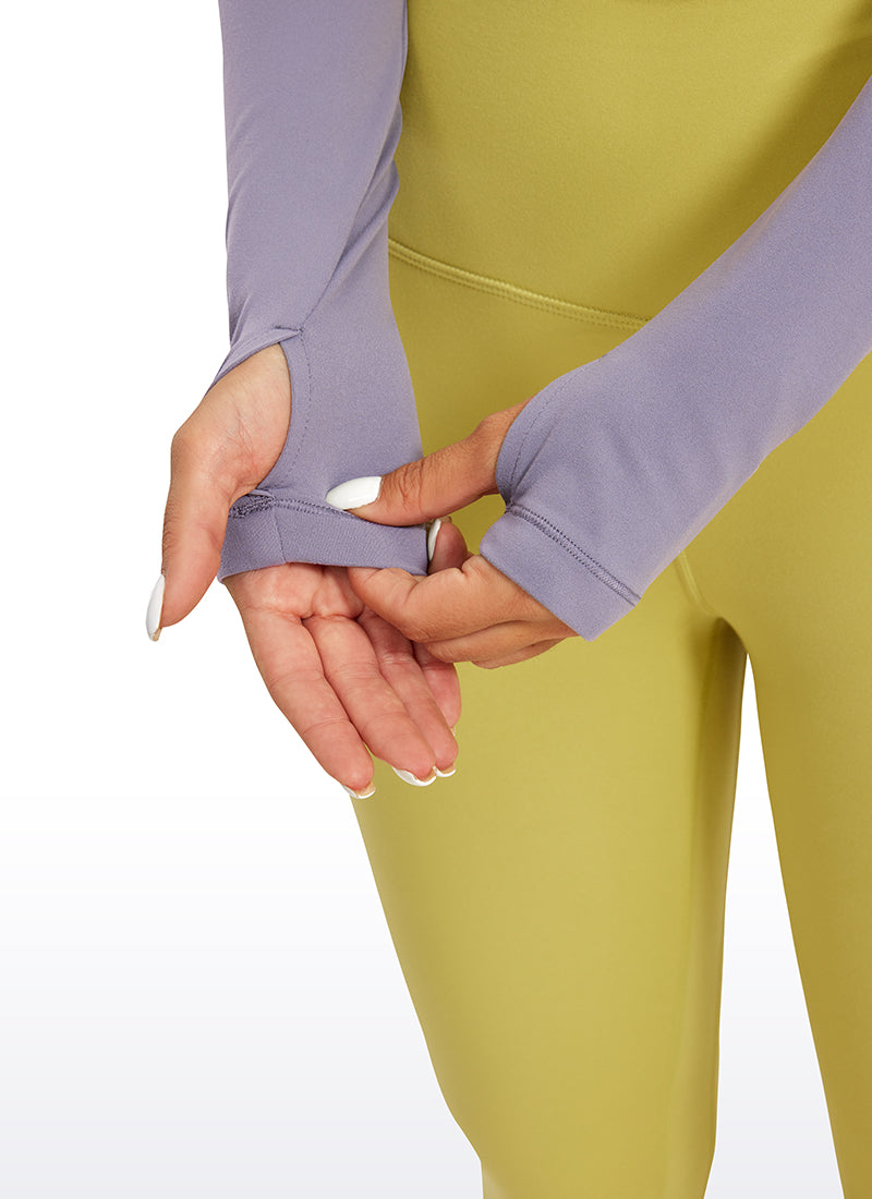 Butterluxe Scoop Neck Cropped Long Sleeve