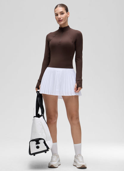 Butterluxe Half Zip Cropped Long Sleeve