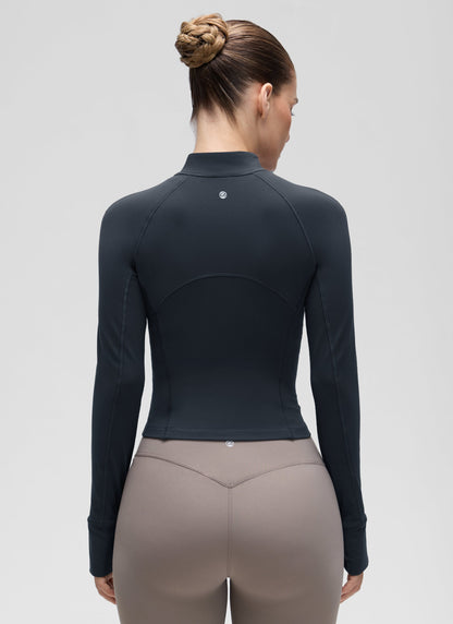 Butterluxe Half Zip Cropped Long Sleeve