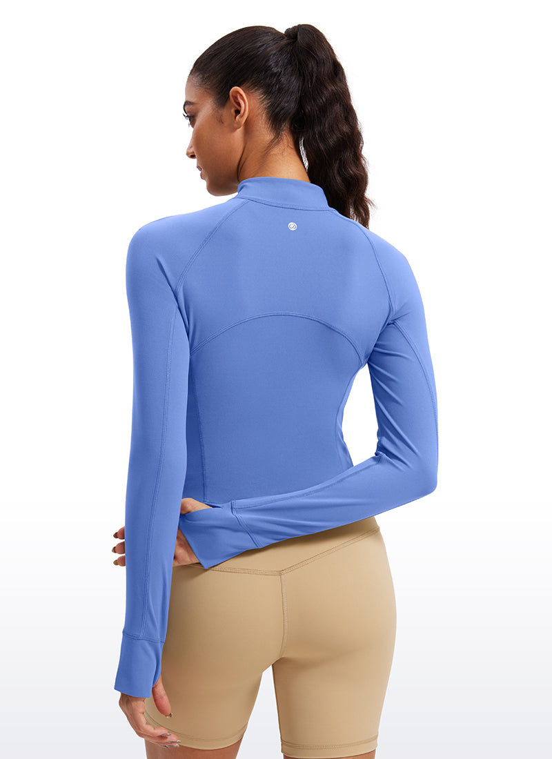 Butterluxe Half Zip Cropped Long Sleeve