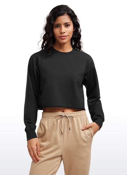 Amenity Double Raw Hem Sweatshirt