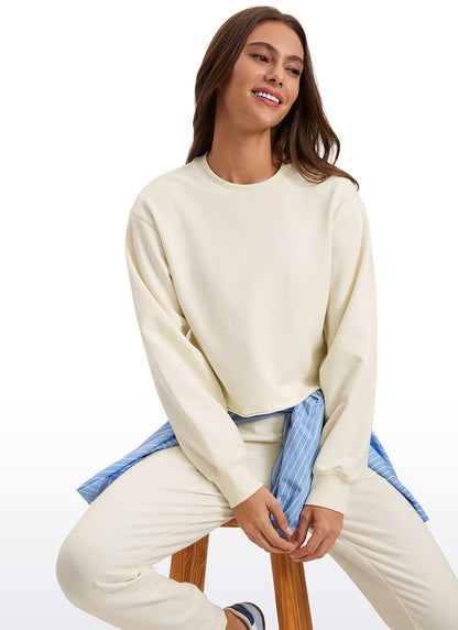 Amenity Double Raw Hem Sweatshirt
