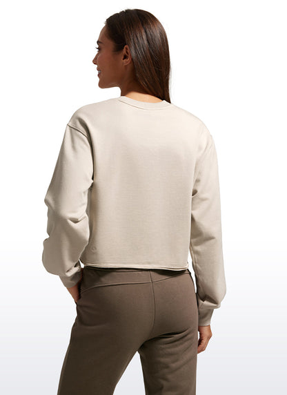 Amenity Double Raw Hem Sweatshirt