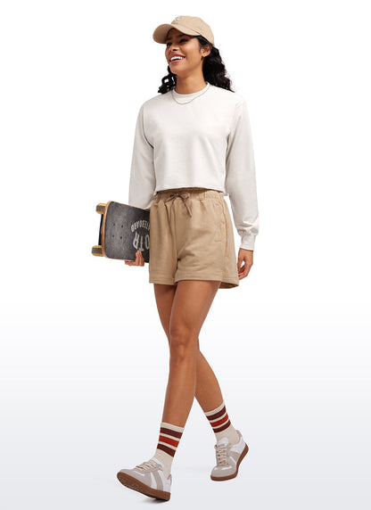 Amenity Double Raw Hem Sweatshirt