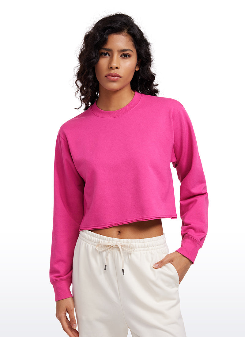 Amenity Double Raw Hem Sweatshirt