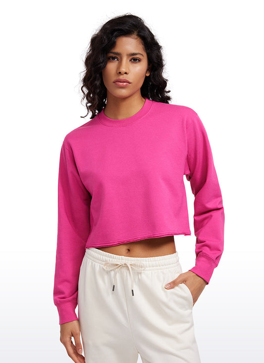 Amenity Double Raw Hem Sweatshirt