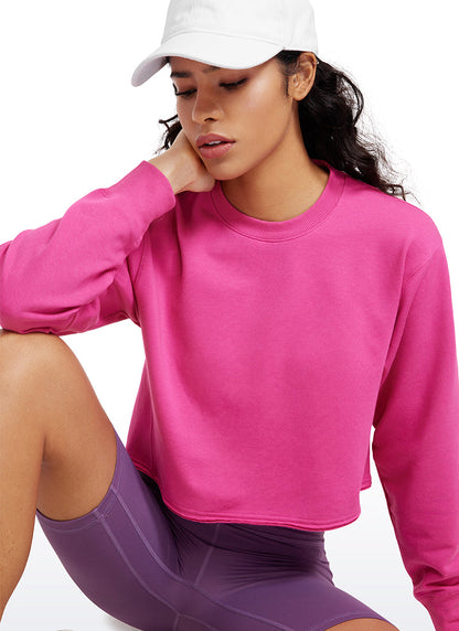 Amenity Double Raw Hem Sweatshirt