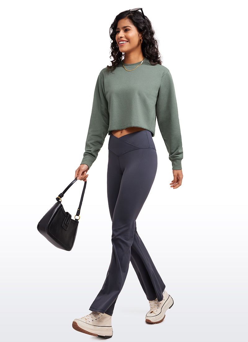 Amenity Double Raw Hem Sweatshirt