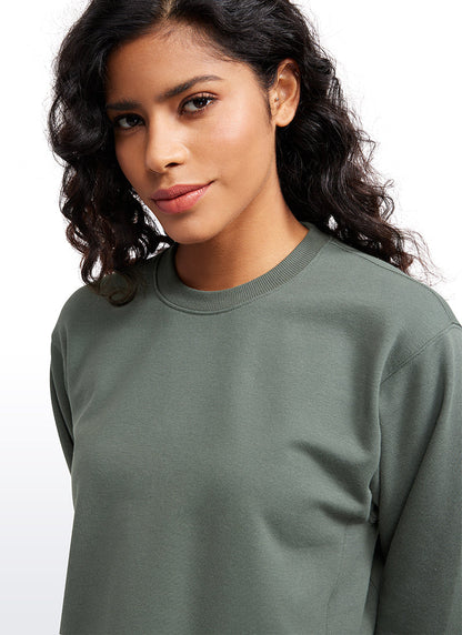 Amenity Double Raw Hem Sweatshirt