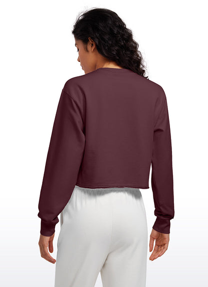 Amenity Double Raw Hem Sweatshirt