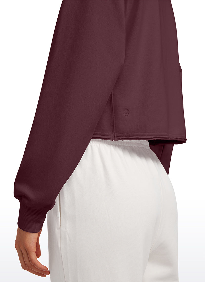 Amenity Double Raw Hem Sweatshirt