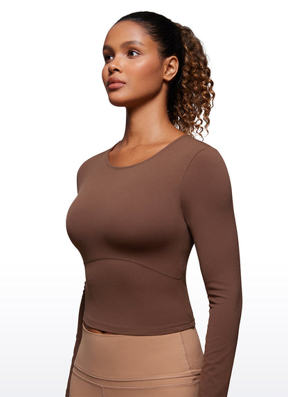 Butterluxe Front Seam Cropped Long Sleeve